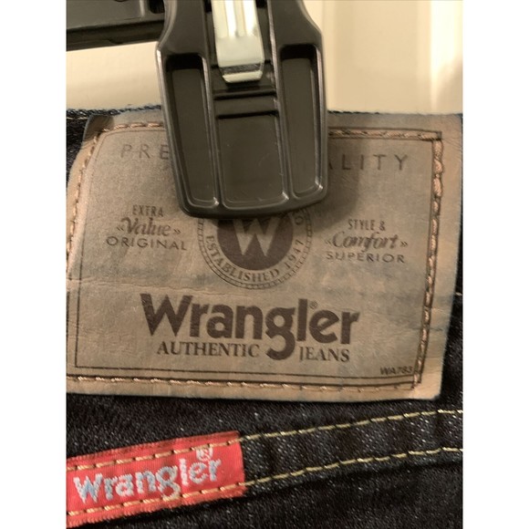 Men's Wrangler 5 Star Regular Fit U Shape Denim Jeans Blue Choose Your Size - Picture 5 of 12